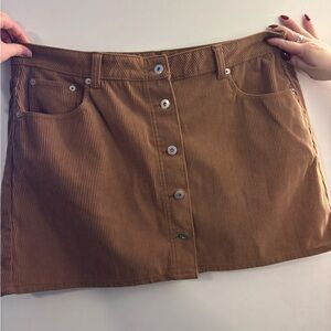 No Boundaries Tan Corduroy Skirt